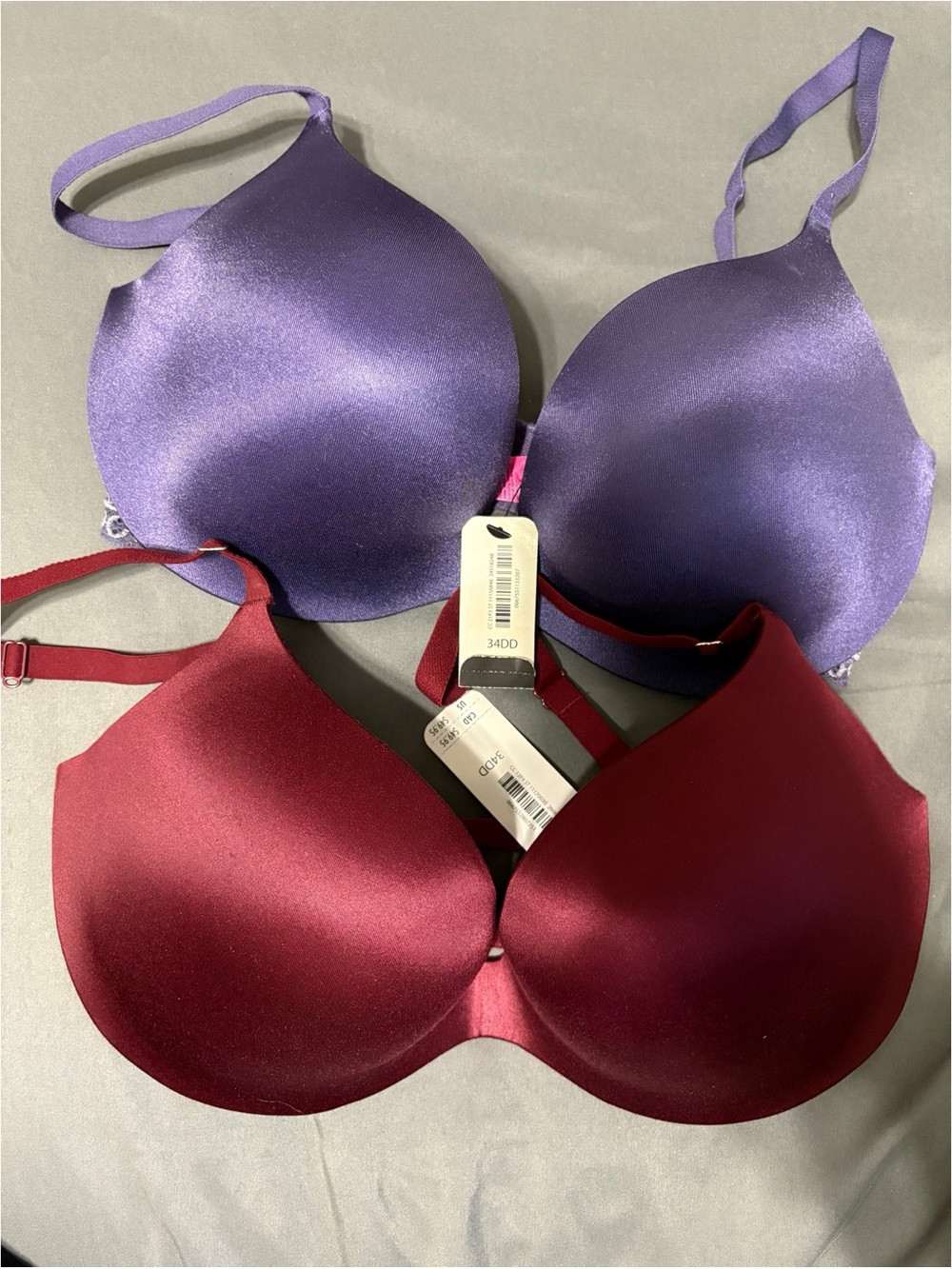 La SENZA Smooth T-Shirt Bras in Purple and Burgundy